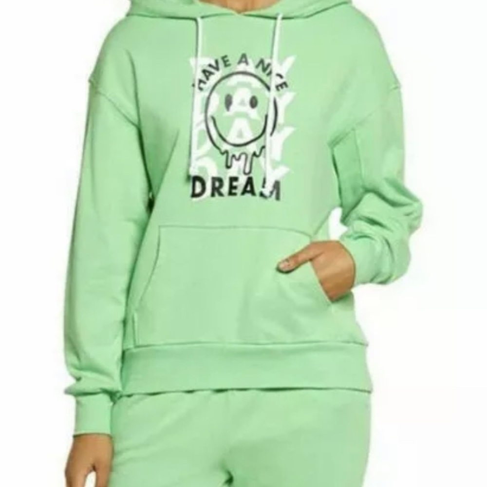 BP‎ Have A Nice Dream Hoodie Sweatshirt Top Size XS Oversized Green NWT 5044